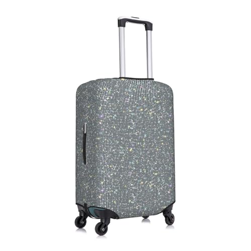 Shiny White Stone Print Luggage Cover Protector Anti-Scratch Washable Fits 18-32 Inch Luggage-Small3