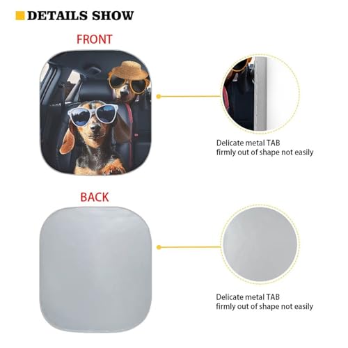 Image of Funny Dachshund Front Window Sun Shade for Car Foldable Removable Automotive Accessories Auto Interior Protector Reflect UV Sun and Heat and Protect Your Car