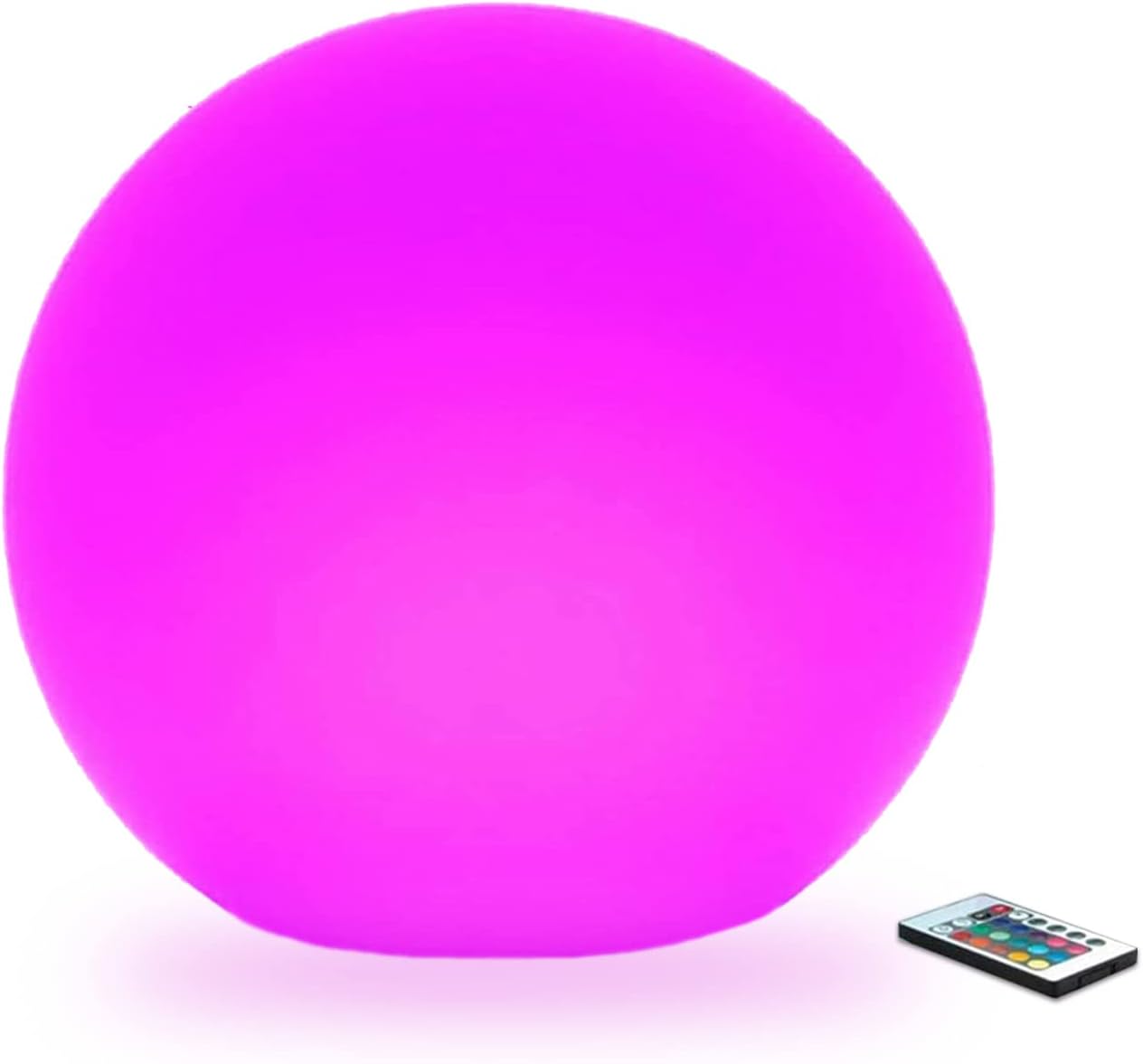 Censinda LED Glowing Ball Light, 8-Inch Cordless 16 Color Changing and 4 Light Modes Kids Night Light, Rechargeable & Dimmable Mood Lamp with Remote Control, Perfect for Home Patio Yard Accent Decor