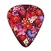 Floral Decoration Heart Guitar Picks 12 Pack Bass Picks with Organizer Box Guitar Plectrum Includes Thin Medium Heavy Guitar Picks Ukulele Picks for Bass Acoustic Electric Guitars