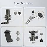 12 x adapter śrubowy do statywu, 1/4" na 3/8"