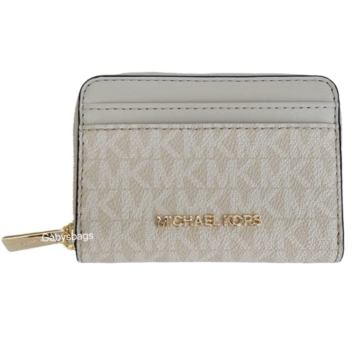 Michael Kors Jet Set Travel Md Zip Around Card Case Mk Sherbert Pink Multi #TOP15