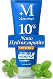 Mouthology 10% Nano Hydroxyapatite Toothpaste Fluoride Free, Whitening*, Rod Shaped nHa, Xylitol Toothpaste for Adults, Enamel Care*, Sensitive Teeth*, SLS Free, Mint 4oz (USA Made) Package May Vary