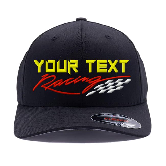 Custom Embroidered Racing Flex Wooly Combed Baseball Hat