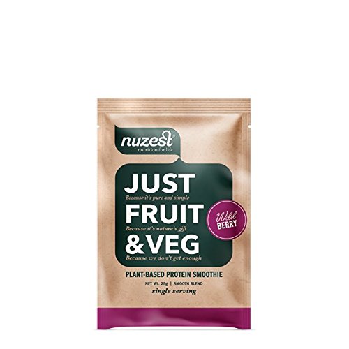 Nuzest Protein Smoothie - 100% Plant-based, Vegan Friendly, Pea Protein, Dairy Free, Gluten Free, GMO Free, Naturally Sweetened, Wild Berry, Sample Size