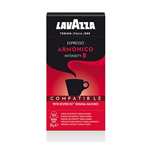 Image of Lavazza Espresso Armonico, 50 Gm With 10 Nos Nespresso Compatible Coffee Capsules (Pack of 2)