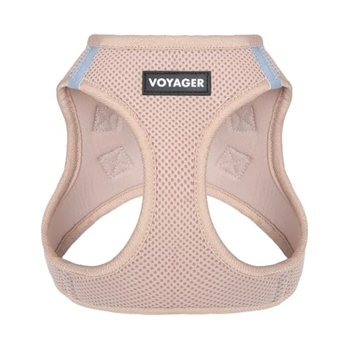 Image of Best Pet Supplies Voyager Step-in Air Harness - All Weather Mesh, Reflective, No Pull Harness for Dogs, Cats - Secure with Hook & Loop Fastener, Buckle, Double D-Rings - Khaki, XL