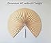 ChumDecor Fan Wall Decor, Japanese Giant Fan, Large Bamboo Fan Wall Art For Boho Hanging Headboard, Decorative Folding Fans For Over Bed, Asia Trending (Ivory 40inch)