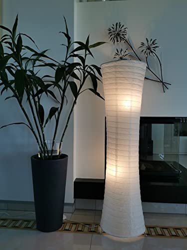 Trango, lampada a stelo con carta di riso dal