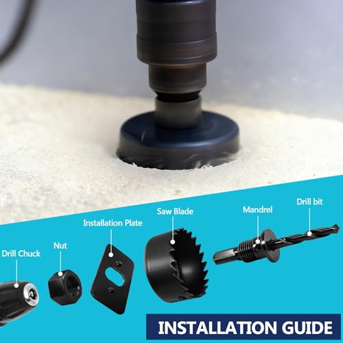 image for Doaho 12Pcs Hole Saw Kit,Wood Hole Saw Set with 3/4
