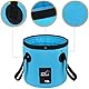Faltbarer Eimer, 12 L Multifunktions Falteimer, Outdoor Faltschüssel, Waschbecken Zusammenklappbarer, Camping Eimer fürReisen im Wandern, Blau