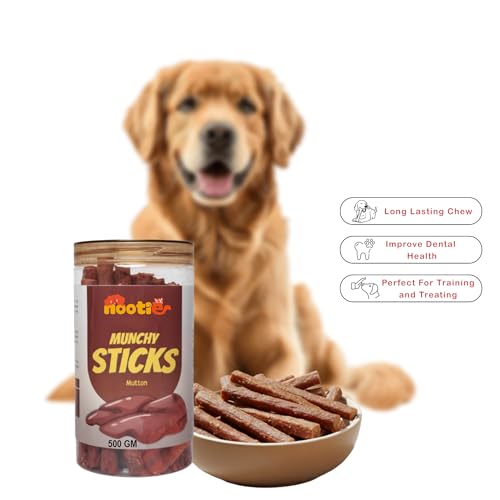 Image of Nootie Munchy Sticks for All Stages Dogs, Perfect for Traning & Treating l Long Lasting Chew Pack of 1 (Mutton)