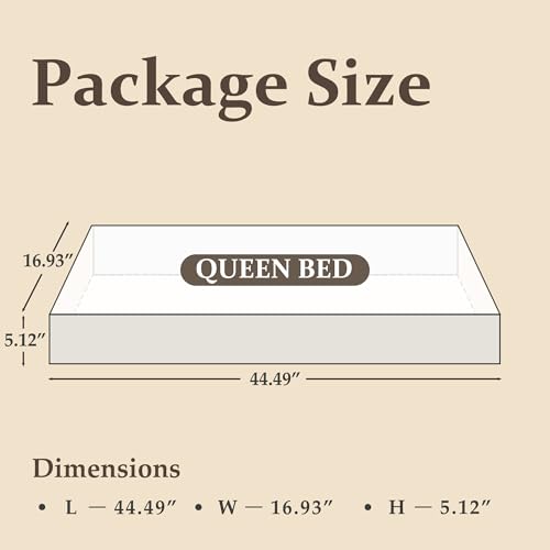 Fluest Queen Bed Frame with Headboard and Footboard, with Under Bed Storage, All-Metal Support System, No Box Spring Needed, Easy Assembly,Rustic Brown