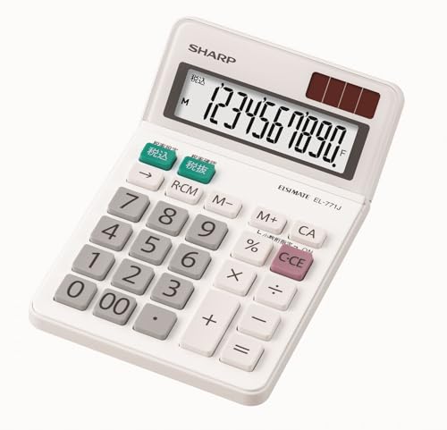 電卓 ミニサイスサイズ チルト機能付き EL-771J-X