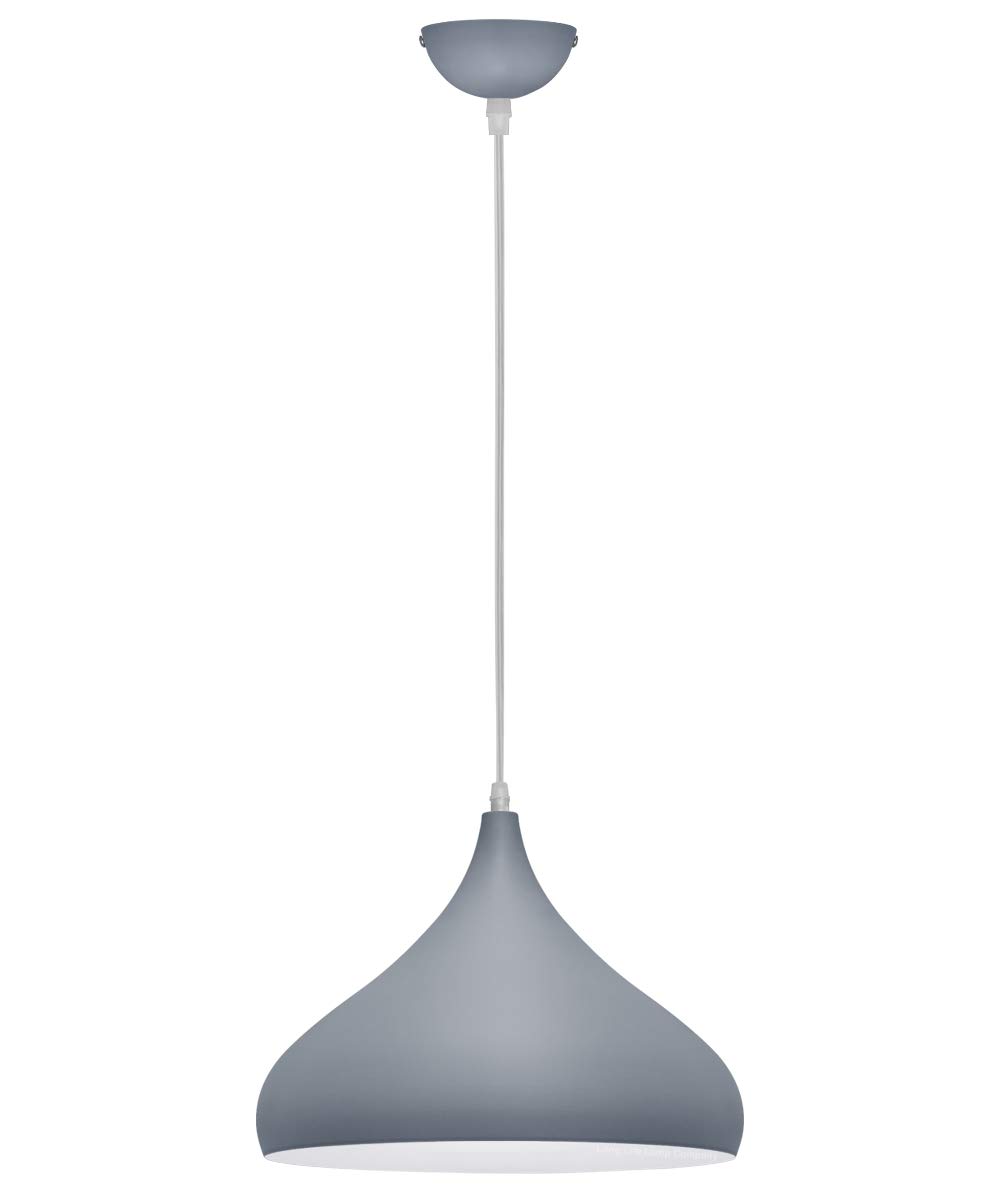 Long Life Lamp Company Metal Grey White Ceiling Light Shade Modern Contemporary M0095F