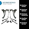 TRQ Front Steering & Suspension Kit Ball Joint Control Arm Sway Bar Stabilizer Link Tie Rod Compatible with 2006-2010 Kia Optima 2007-2010 Rondo #1