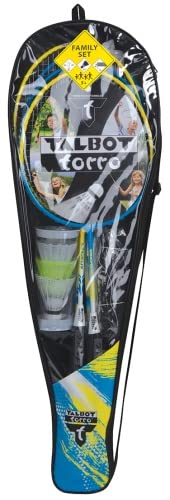 Talbot Torro Badminton-Set Family - Komplettset Mit Netz Schläger Bälle Tragetasche