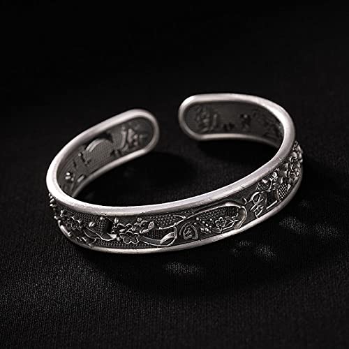 Bijoux s999 sans fermoir inconfortable : jonc mat ouvert réglable - 3