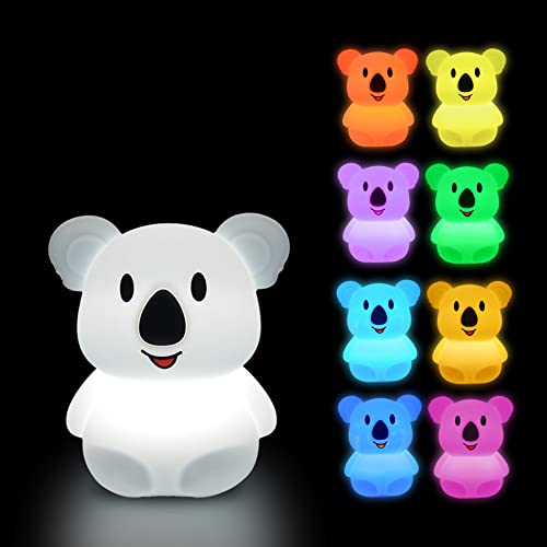 Lámpara nocturna de mesa infantil con cambio de colores USB miniatura 1