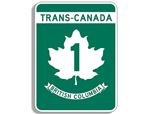 Image of Sign Shaped Trans Canada 1 BRITISH COLUMBIA Sticker (vancouver victoria island highway)