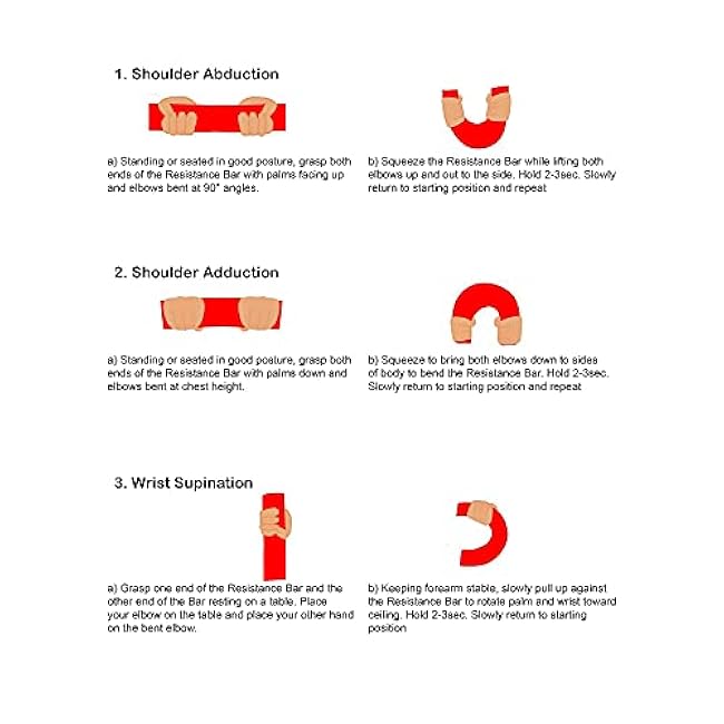 FlintRehab Flex Bars for Physical Therapy (3 Pack), Hand therapy Flex Bar, Resistance Bar for Golfers Elbow & Tendinitis, Tennis Elbow Exercise Devices, 3 Variable Twist Bar to Improve Grip Strength