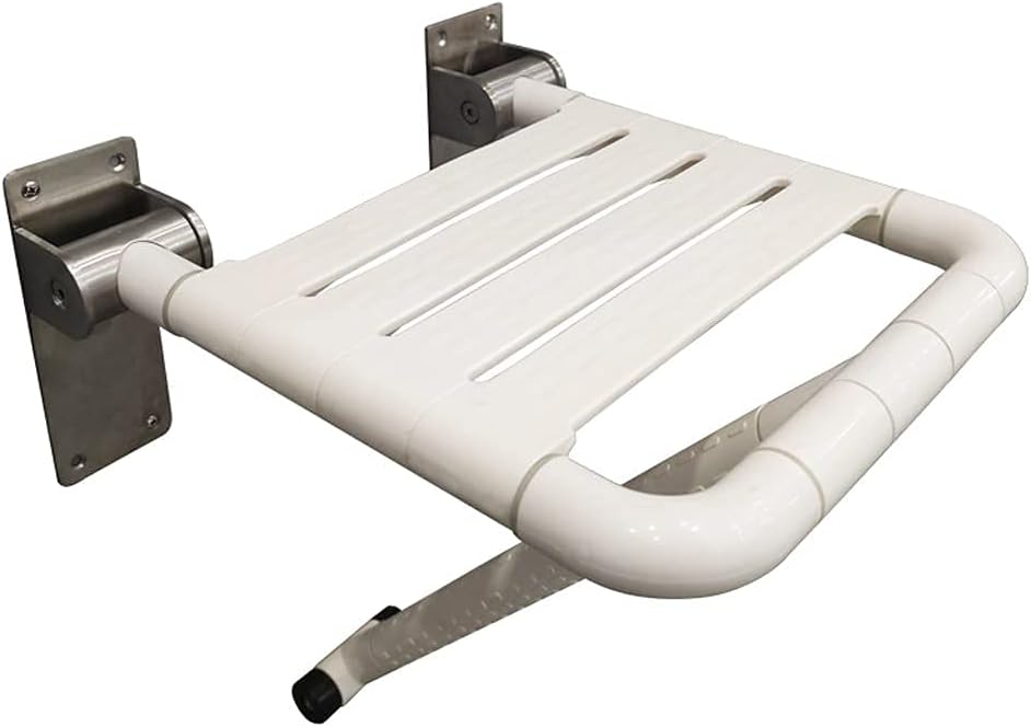 Grab Bar，Toilet Elderly Safety Wall Chair, Barrier-Free Bathing Seat for The Disabled, Bathroom Folding Stool Wall Shower Stool, Stainless Steel + Abs Plastic, Easy to Install/423443Cm