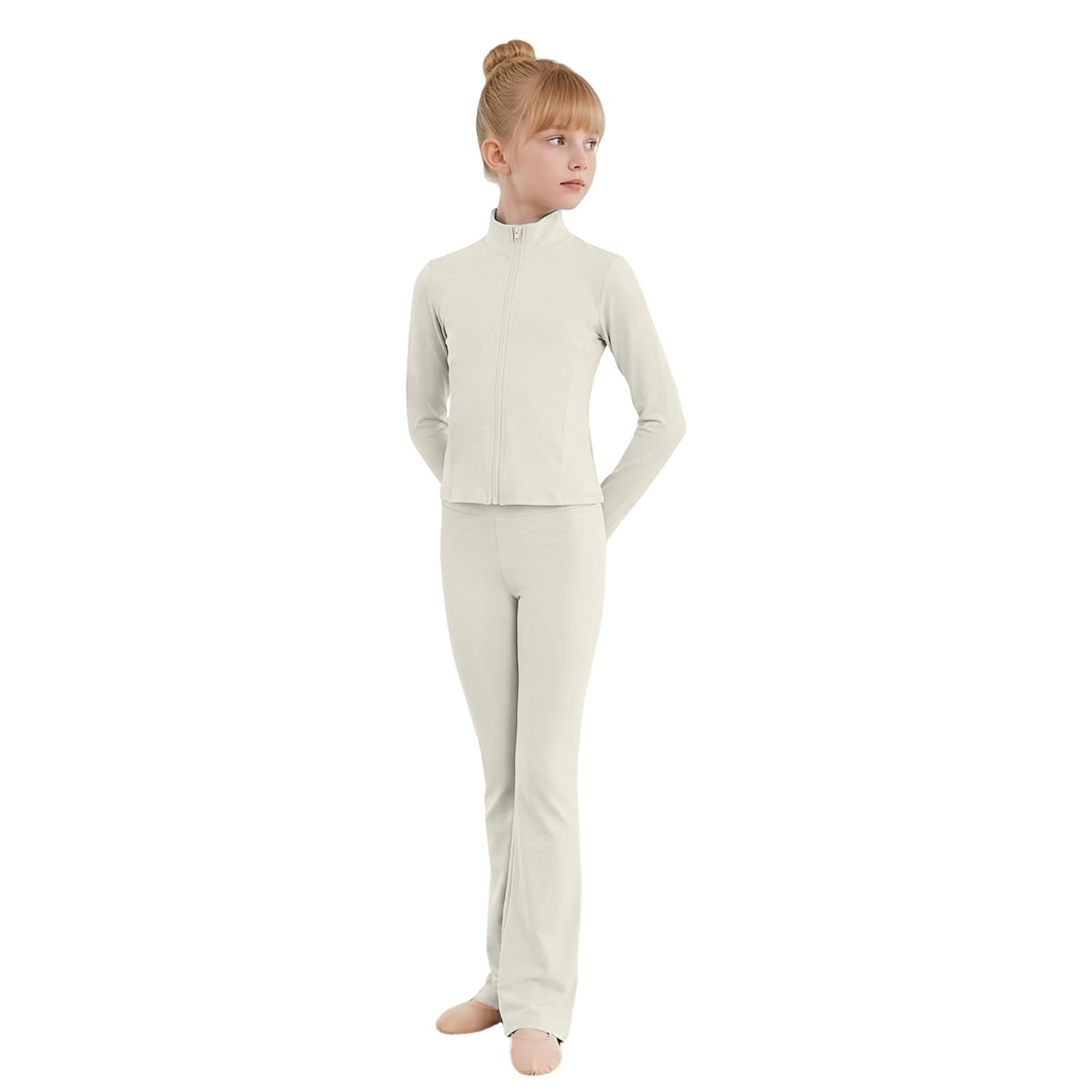 Justaucorps de ballet manches longues pour filles avec coupe ajustée supérieure - 5