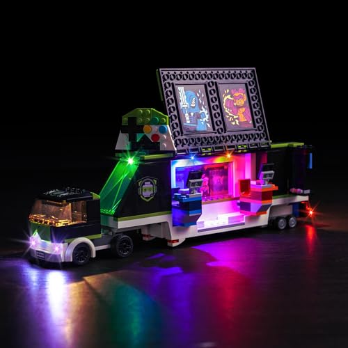 Hilighting Upgraded Led Light Kit Compatible with Lego City Gaming Tournament Truck Building Toy Set, Compatible with Lego 60388, Gift Idea for Boys, Girls and Kids (Model Not Included)