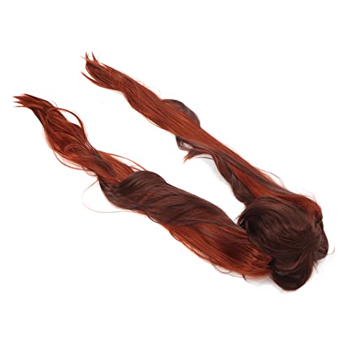 Perruque cosplay double queue de cheval synthétique longue ondulée ajustable - 6