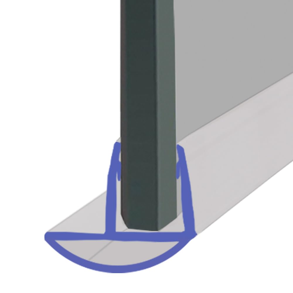 Shower Seal Uk Ltd Shower Or Bath Screen Door Seal | Fits 3 Or 4Mm Glass | Seals Gaps Of Up To 5Mm | 80Cm, 90Cm, 140Cm Or 200Cm Long | Clear | Seal159 (25Mm Sample)