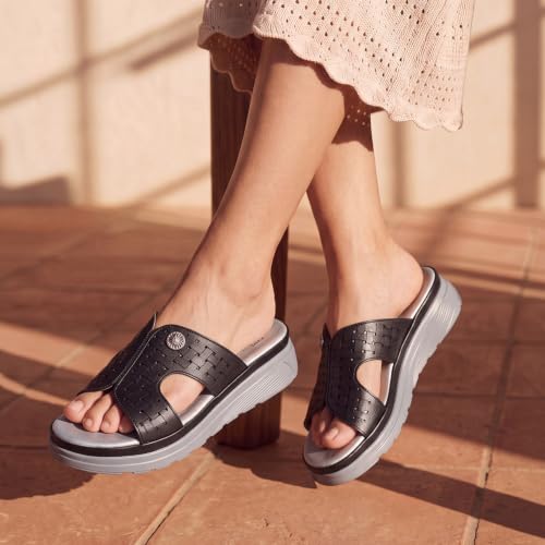 Image of YOHO SDL 111 Slides for Women | Orthopedic & Soft Sandal for Ladies | Fancy Slippers /Chappal For Girls | Stylish Heeled Wedhes for Everyday Wear