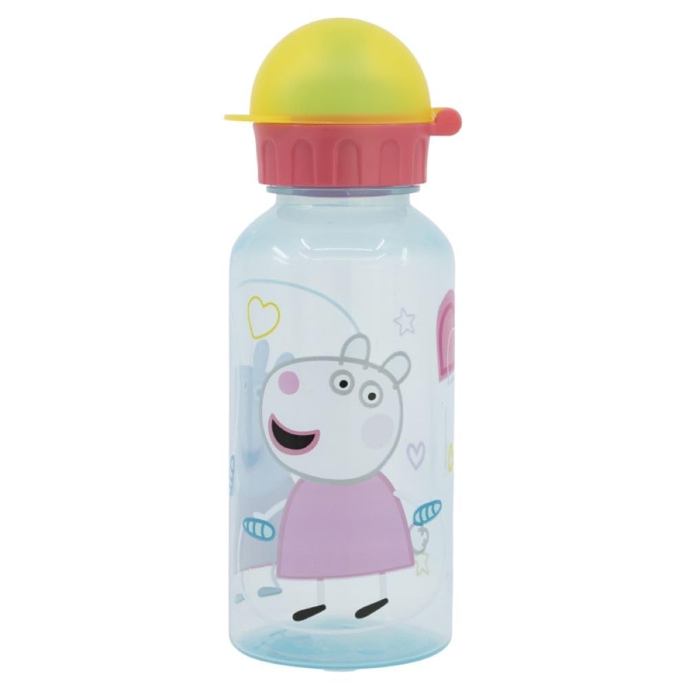 Om Supplies Peppa George Characters Childrens Reusable Drinking Bottle 370Ml - Holiday, Back To School Lunch Kids Bpa Free Plastic (Peppa)