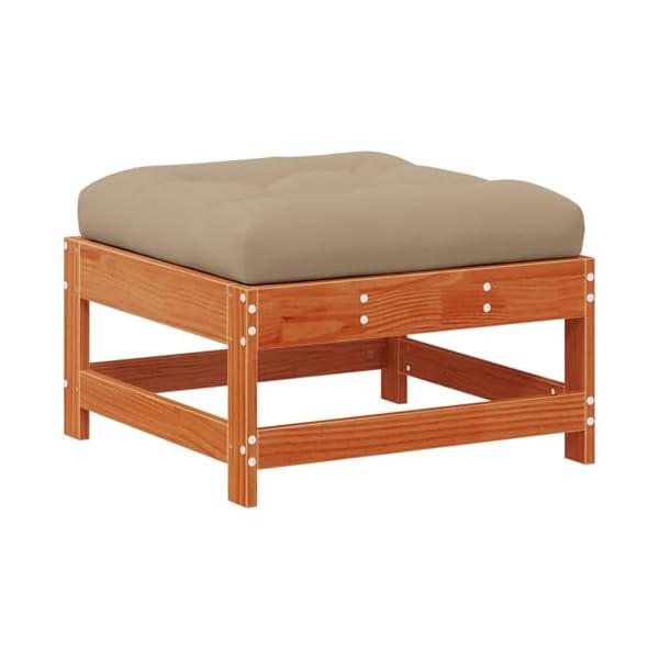 Garten-Lounge-Set Kiefernholz 10-teilig Wachsbraun