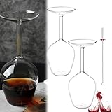Flipglass, Upside Down Wine Glass, Unique Wine Glasses for Women or Men, Glasses Fun and Cool Wine Gift for Christmas, Party or Wedding 14 Fl Oz (2PCS)