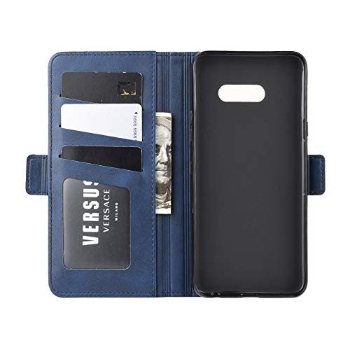 JSLY – Capa rígida de couro para celular LG G8X ThinQ com suporte carteira e suporte e compartimento