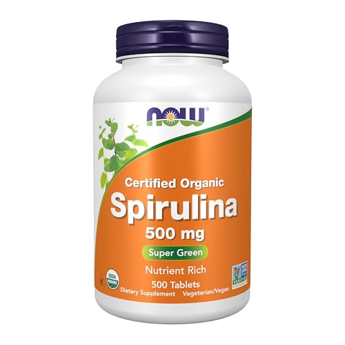 Now Foods Organic Spirulina 500mg 500 Tablets