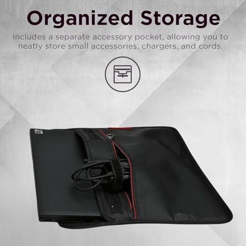 Image of Saco Sleeve Compatible for Wacom Intuos CTL-4100WL /K0-CX(Small) | CTL-6100 /K0-CX (Medium) Graphic Tablet - Foam Padded Protective Carry Cover Bag with Shoulder Strap & Front Pocket