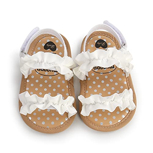 Baby Girl Sandals Summer Crib Shoes Bowknot Soft Sole Infant Girls Princess Dress Flats First Walker Shoes 6-12 Month #TOP2