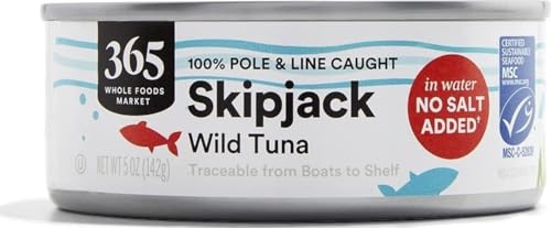 Image of 365 by Whole Foods Market, Unsalted Skipjack Tuna in Water, 5 Ounce