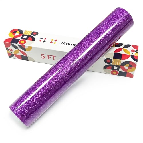 Glitter Heat Transfer Vinyl 12 X 5ft Purple Htv Vinyl for Ironing of Plants Flashpoint Design is Suitable Customised Gifts Such As Sportswear Cotton Clothing Bags Brogues Etc.