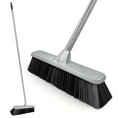 Sweeping Brush Indoor - Durable Floor Brush Indoor Broom with Durable Bristle Broom, Laminate Sweeper with Strong Handle, For Cleaning Kitchen Bedroom Laminate Wood Tile etc