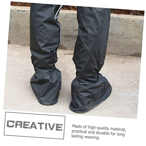 1 par de fundas reutilizables para zapatos hasta la rodilla, impermeables, antideslizantes, para lluvia y barro, para uso al aire libre miniatura 4