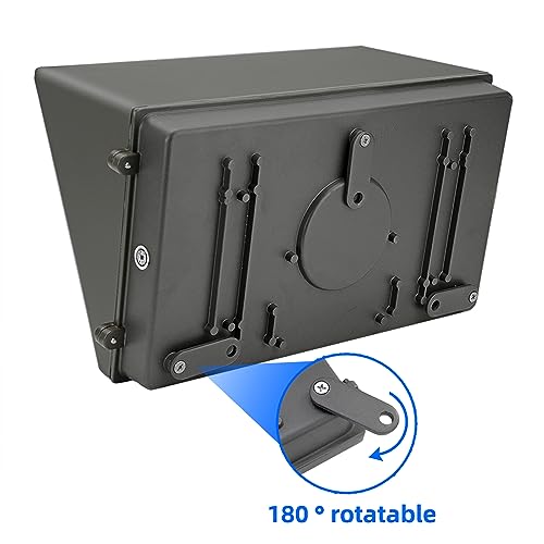 WYZM 120W LED Wall Pack with Dusk-to-Dawn Photocell, 5000K Daylight,15600LM, Replacement for 500-600W HPS MH Bulb, 110-130V, IP65 Waterproof Outdoor Commercial LED Security Light