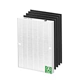 Replacement HEPA Filter with Carbon Pre Filter Compatible with Coway Mighty Air Purifier 1 HEPA + 4 Carbon Filters Compatible with 115115 Size 21 Filter A and WX Air Purifier P300, 5300, 5500, 6300