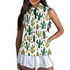Suobstales Sleeveless Golf Polo Shirts for Women Quick Dry Collared Polo Shirts Athletic Tank Tops Lightweight Tennis Shirts