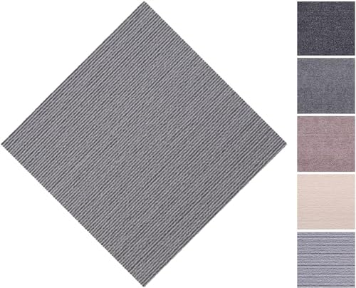 ELzEy Losetas de Alfombra for el hogar, Alfombra autoadhesiva Reutilizable, Alfombra for pelar y Pegar, Antideslizante, protección, a Prueba de Ruido, 1 Uds.(Dark Grey,45 * 45cm)