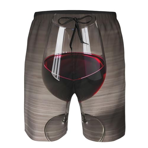 Wine Bottle Glass Men's Swim Trunks Quick Dry Board Shorts with Pockets Beach Shorts Bathing Suits for Men4
