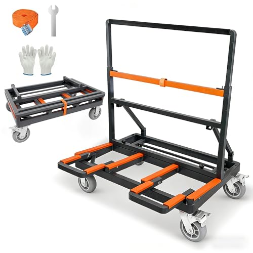 Heavy Duty Folding Drywall Cart (2200 lbs Capacity)