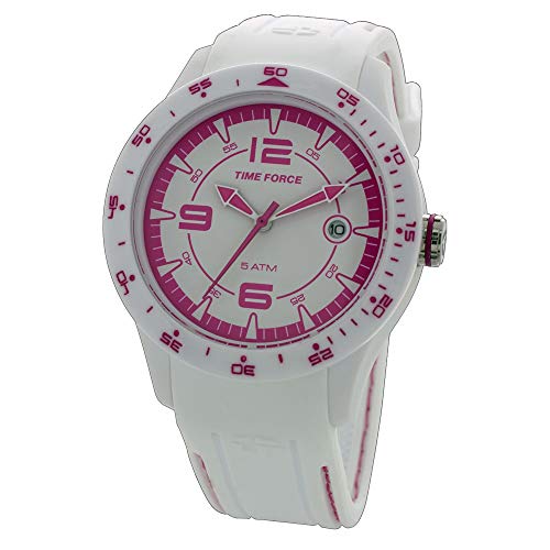 Time Force Reloj Analógico para Mujer de Cuarzo con Correa en Caucho TF4154L11