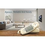 AT&T TRIMLINE 210 Corded Home Phone, No AC Power Required, Improved Easy-Wall-Mount, Lighted Big Button Keypad, 13 SpeedDial Keys, Last Number Redial, Mute, Flash, Volume Control, Beige - Image 3